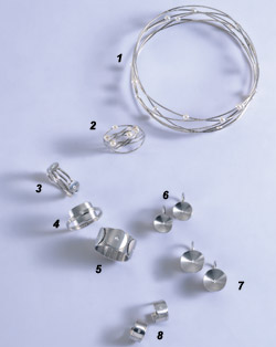 Platin mit Brillanten oder Perlen